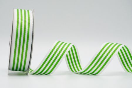Стрічка з зеленими смужками з класичними лініями - K1748-571